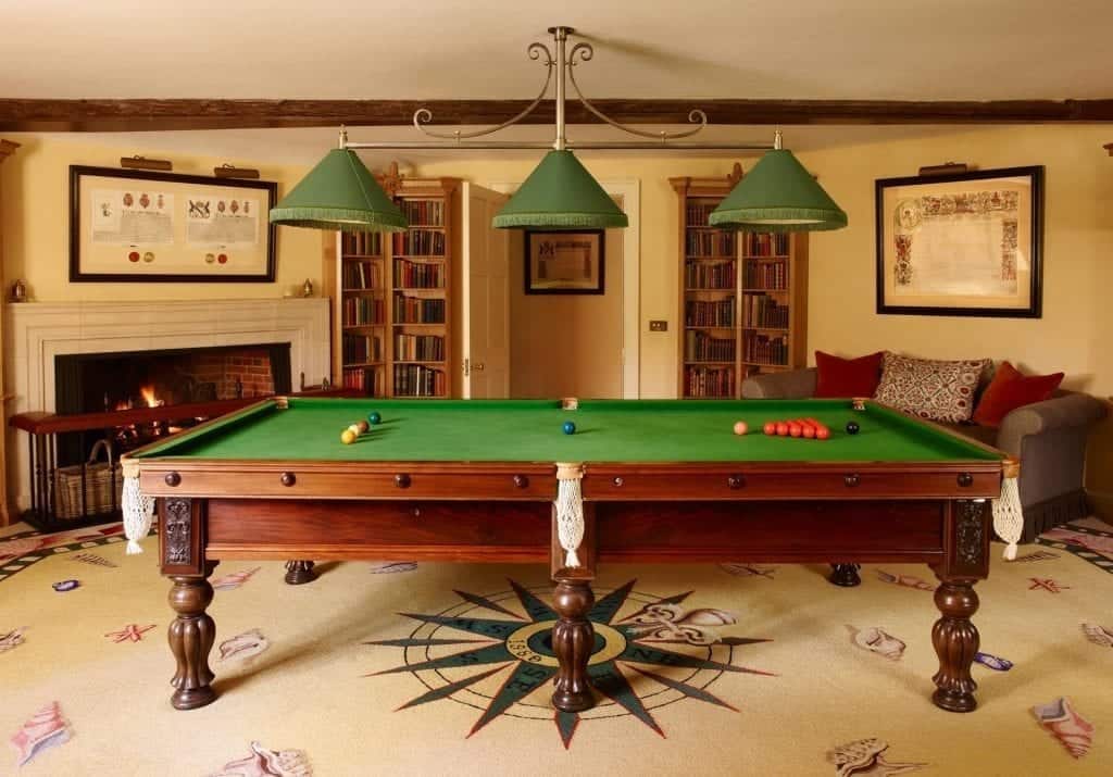 Billiards table at Farleigh House