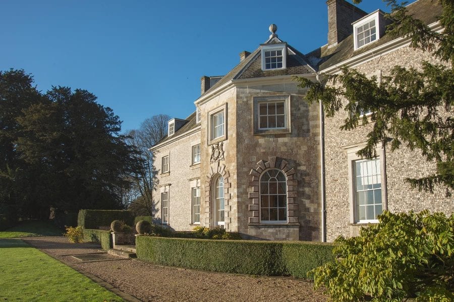 farleigh house rear facade: a beautiful country house hotel in the UK