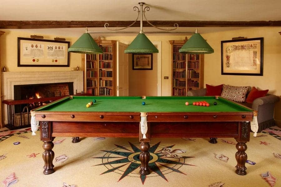 Billiards table at Farleigh House