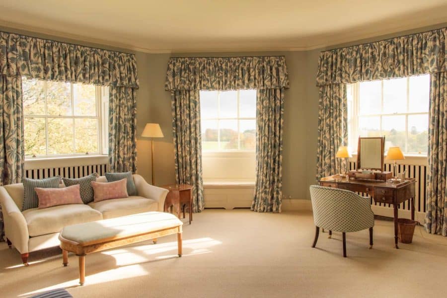 Brightly lit room in Farleigh House