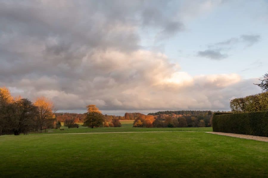 The South facing view at Farleigh Wallop: far-reaching views make for a dramatic filming location